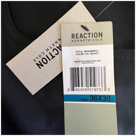 Kenneth Cole Reaction Men’s Pants Black Color Size 36x30-NWT - Picture 4 of 5